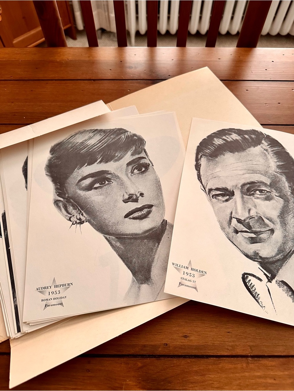 Vintage Academy Award Winner Black and White Portrait Art Prints Set